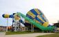 Colorful Outside Fiberglass Adult Water Slide 14.6m Platform Height In Themed Park