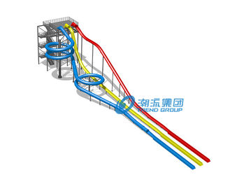 Commerciële volwassen plastic waterdia van van de combinantion waterpark product/Glasvezel Dia's