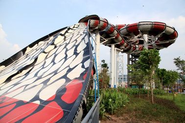 De volwassen van het het Koolstofstaalkader van het Glasvezelwater Dia Gegalvaniseerde Dia van de de Koningscobra voor Waterpark