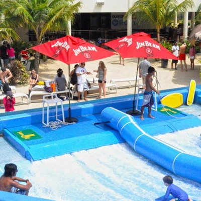Dubbele/Enige Flowrider-Waterrit Blauwe Gekleurde het Surfen Simulatormachine met Glasvezelmateriaal