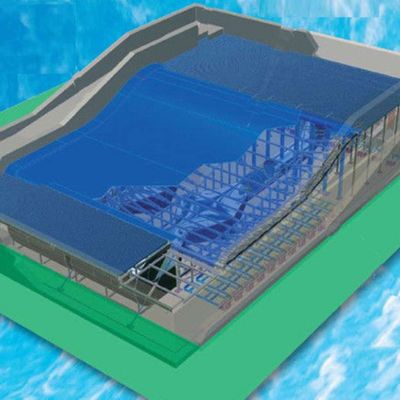 OEM Flowrider Surfsimulator met 65kw waterpomp en zacht sterk PVC voor waterparken 15,3m*9,3m