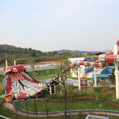 De volwassen van het het Koolstofstaalkader van het Glasvezelwater Dia Gegalvaniseerde Dia van de de Koningscobra voor Waterpark