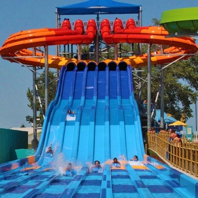 Aantrekkelijk Vlinder het Rennen Gegalvaniseerd Het Koolstofstaalkader van het Glasvezelwater Dia's voor Aqua-Park