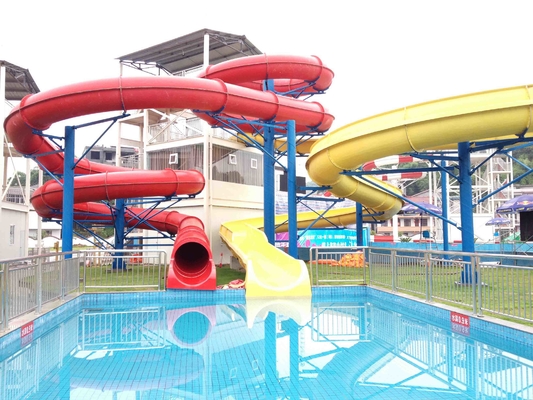Witte het Parkdia van Kleurenaqua, Dia's van het de Glasvezelwater van het Familiespel de Binnen 6m Hoogte voor Waterpark