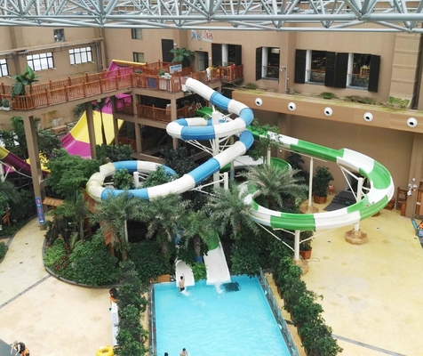 304 het de Glasvezelwater van de roestvrij staalschroef glijdt 1m Breedteoem voor Waterpark