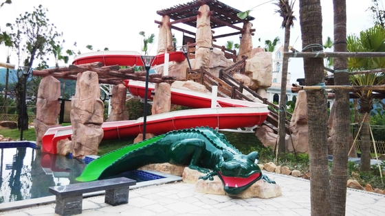 Witte het Parkdia van Kleurenaqua, Dia's van het de Glasvezelwater van het Familiespel de Binnen 6m Hoogte voor Waterpark
