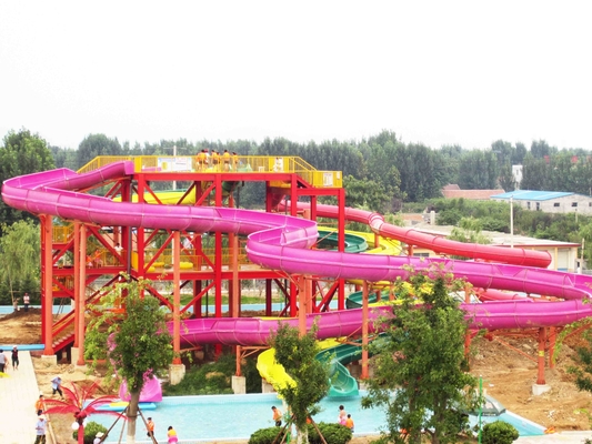Witte het Parkdia van Kleurenaqua, Dia's van het de Glasvezelwater van het Familiespel de Binnen 6m Hoogte voor Waterpark