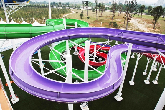 Ce van het Waterdia's van de pret Openlucht Volwassen Glasvezel, Aangepaste Lengte voor Waterpark