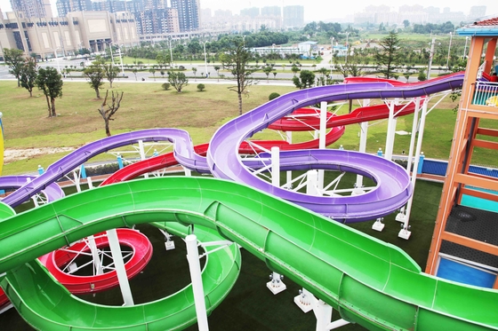 Het opwekken van het Materiaal/de Glasvezelwaterdia's van Waterpark met 304 Roestvrij staalschroef
