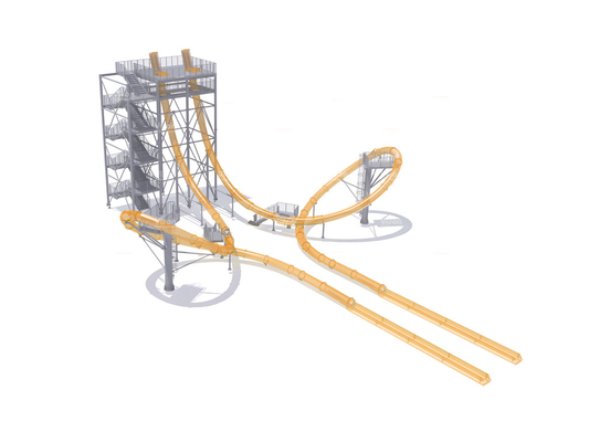 Van de Diaaqua van Aqualoopbody van de het Parkglasvezel het Waterdia's, Platformhoogte 16m