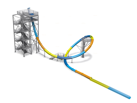 Van de Diaaqua van Aqualoopbody van de het Parkglasvezel het Waterdia's, Platformhoogte 16m