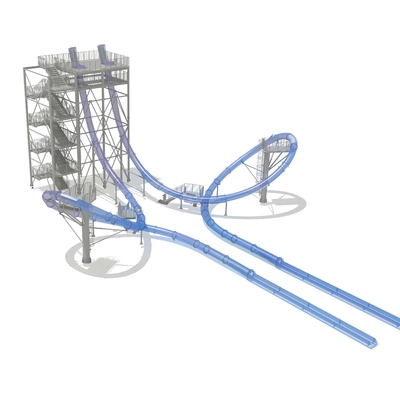 Van de Diaaqua van Aqualoopbody van de het Parkglasvezel het Waterdia's, Platformhoogte 16m