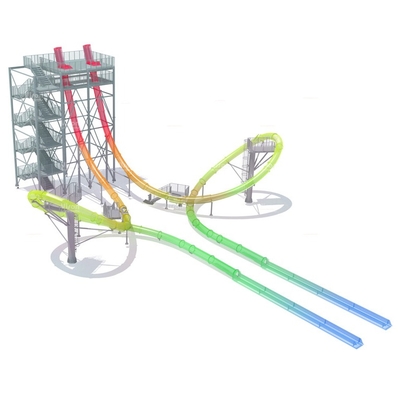 De Lijn/het Lichaams van de het Parkglasvezel van Diaaqua van snelheidsaqua het Waterdia's, Platformhoogte 16m voor Waterpark