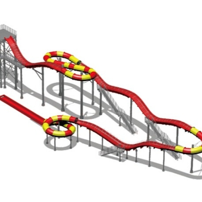 De commerciële Capaciteit van het de Diafiberglas van het Waterpark 360 personen/h-Waterachtbaan