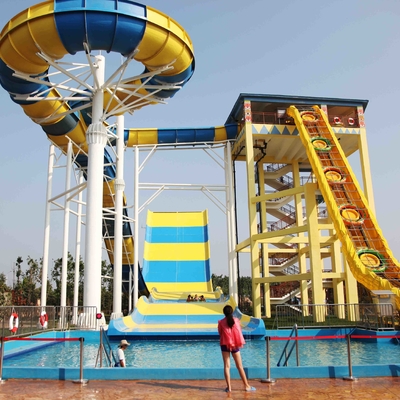 304 het Waterdia's van de roestvrij staalglasvezel/de Dia's van het Waterpark 13m Platformhoogte/het Aangepaste Materiaal van het Waterpark