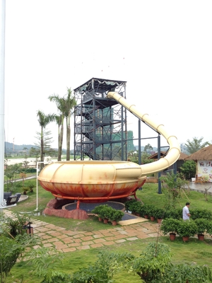 Rood/Geel Aqua-Parkmateriaal 16m Ruimtedia van het Komwater voor Waterpark