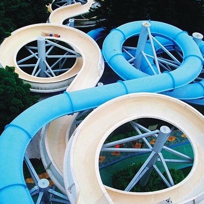 De spiraalvormige Waterpark-Dia, FRP-Waterpark glijdt/Cuustomized-Waterdia voor Reuzeaqua-Park