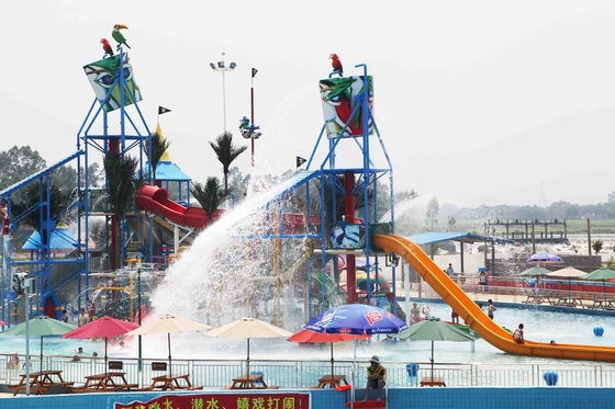 Het interactieve Aqua-het Waterhuis van Parkspelen voor het Park/de Glasvezel van het Pretthema glijdt