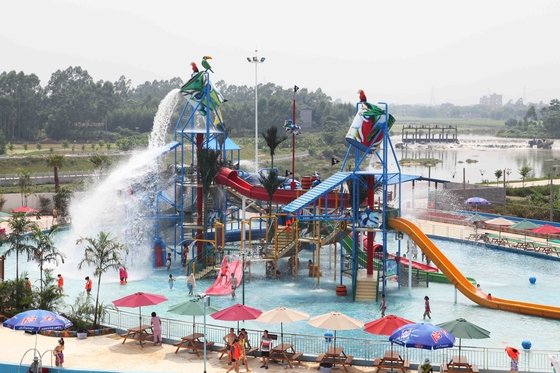 Duurzame Aqua-Speelplaats met Waterpark-Dia's en Grappige Wateremmer