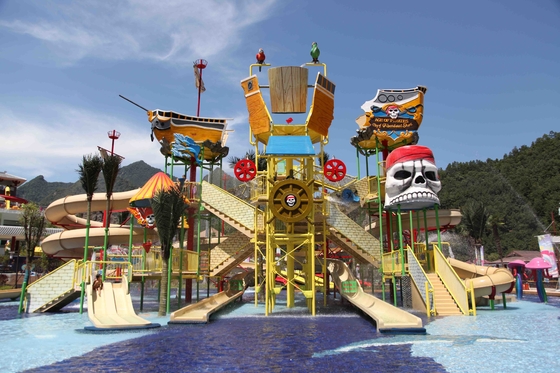 De grappige Aqua-Combinatie van het Waterdia's van de Speelplaatspret met Grootste Waterdia voor Familie
