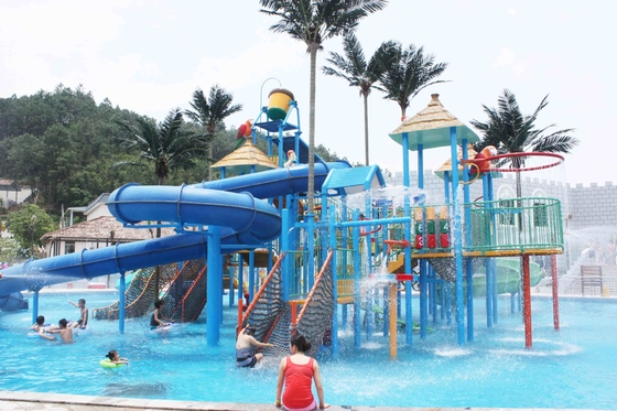 Pretparkspelen met Groot de Speelplaatsmateriaal van Glasvezelaqua voor Waterpark