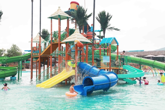 Van het de Speelplaatsmateriaal van glasvezelaqua Interactieve de Glasvezelproducten/de Aangepaste Producten van het Waterpark