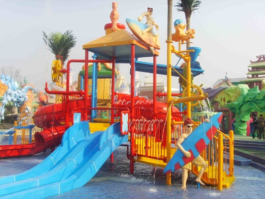 De het Waterspeelplaats van verscheidene Jonge geitjes van de Stegenglasvezel voor Waterpark bouwt