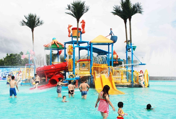 Van de het Waterspeelplaats van de Jonge geitjes van de vermaakglasvezel Materiaal van het het Waterpark het Commerciële