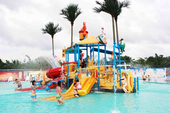 Van de het Waterspeelplaats van de Jonge geitjes van de vermaakglasvezel Materiaal van het het Waterpark het Commerciële