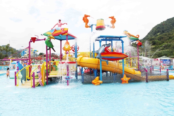 Van de het Waterspeelplaats van openlucht Commerciële Veilige Glasvezeljonge geitjes het Waterhuis voor Aqua-Park