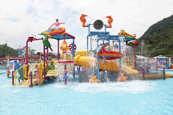 Van de het Waterspeelplaats van openlucht Commerciële Veilige Glasvezeljonge geitjes het Waterhuis voor Aqua-Park