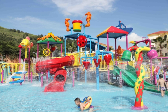 Van de het Waterspeelplaats van openlucht Commerciële Veilige Glasvezeljonge geitjes het Waterhuis voor Aqua-Park