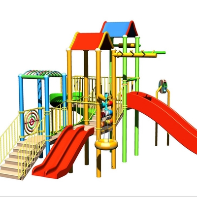 Van het ouder-kind de Postmateriaal Themaspel, de Speelplaats van het het Waterpark van Jonge geitjes voor 30 ruiters