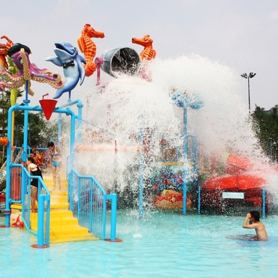 Het Materiaal van het waterpark, het Waterspeelplaats van Jonge geitjes voor 50 Ruiters 17.5 * 11 * 7m