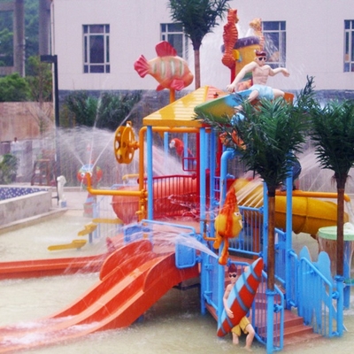 Het Materiaal van het waterpark, het Waterspeelplaats van Jonge geitjes voor 50 Ruiters 17.5 * 11 * 7m