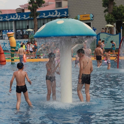 Het aangepaste Glasvezel/pvc-Materiaal van Waterpark van de Nevelpaddestoel voor Jonge geitjesspelen