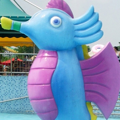 Het Parkmateriaal van de jonge geitjesnevel, het Zeepaardje van het de Nevelbeeldverhaal van Waterspelen voor Waterpark