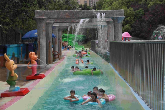 De openluchtvakantie neemt de Luie Rivier van het Waterpark, Waterpark-Materiaal voor het Park van Themaaqua zijn toevlucht
