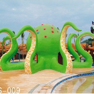 Kleurrijk de Speelplaatsmateriaal 6100*6100*5000 van het Octopuswater voor Familierecreatie