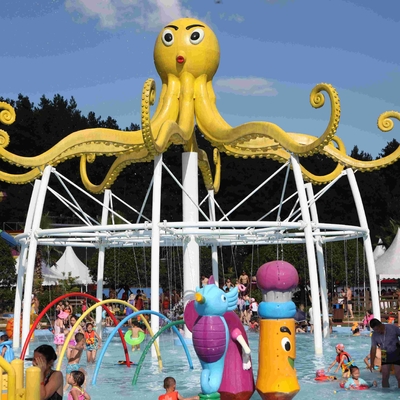 Kleurrijk de Speelplaatsmateriaal 6100*6100*5000 van het Octopuswater voor Familierecreatie
