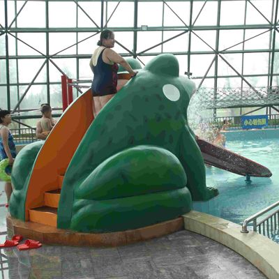 De kikker Gestalte gegeven Dia's van de Waterpool, Aqua-van het de Diawater van de Parkglasvezel het Spelspelen voor Waterpark