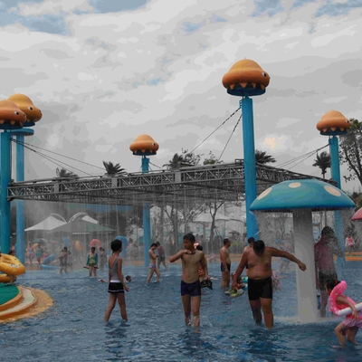 De kwallenwereld structureert Openluchtaqua-het Parkmateriaal van het Spelwater voor Familieinteractie