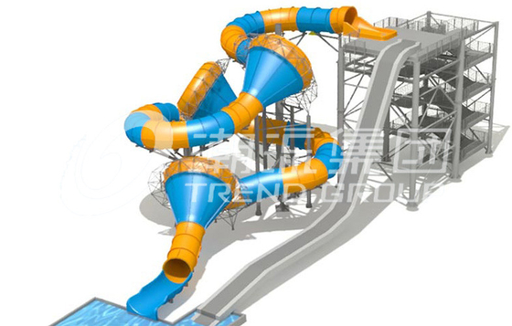 Het grappige Glasvezelwater glijdt Hoogte 16m de Capaciteit 480 Ruiters/h van de Woedeaanvalvallei voor Waterpark