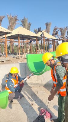 Vijfsterrenhotel Resort Glasvezel Attractiepark Resort Waterglijbaan met