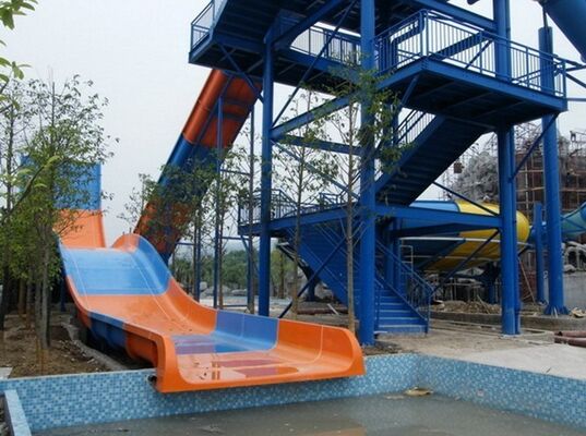 2-persoons U-Turn waterglijbaan met 13m Wall-Ride Thrill, 480 renners/uur Capaciteit en 21×58m Compact Footprint