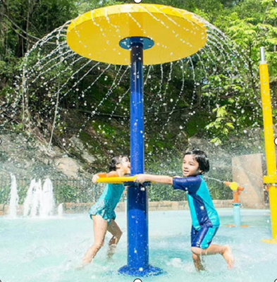Kinderwaterspeeltoestellen met thermisch verzinkte staalconstructie, corrosiebestendige glasvezelgoot en ondiep waterveiligheidsontwerp