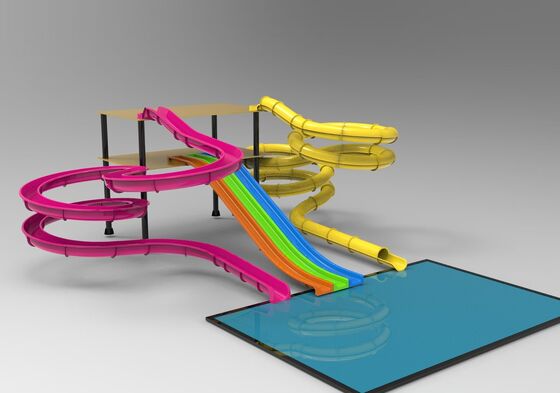 Multi-baans Aangepaste Spiraal Waterglijbaan voor Waterparken - SGS Gecontroleerde Fabrikant