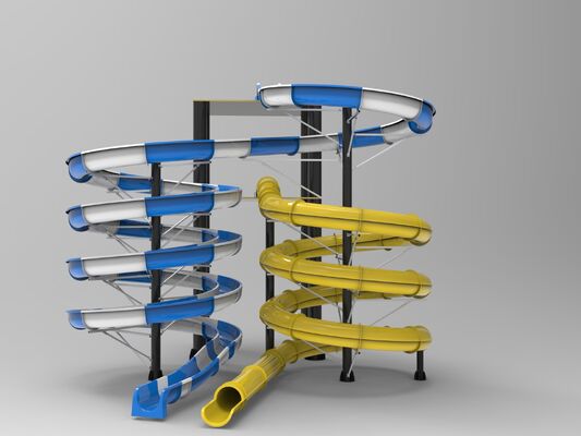 Multi-baans Aangepaste Spiraal Waterglijbaan voor Waterparken - SGS Gecontroleerde Fabrikant