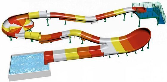 Ouder-Kind Vliegende Draak Glijbaan - 2-Persoons Vlot Glijbaan met 1,98m Laag Platform en 240 rijders/uur Capaciteit