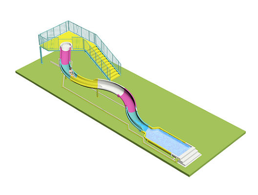 Spiraalwaterglijbanen voor kinderen voor het waterpark
